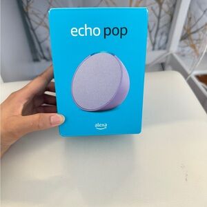 Amazon Echo Pop in Blue and Purple